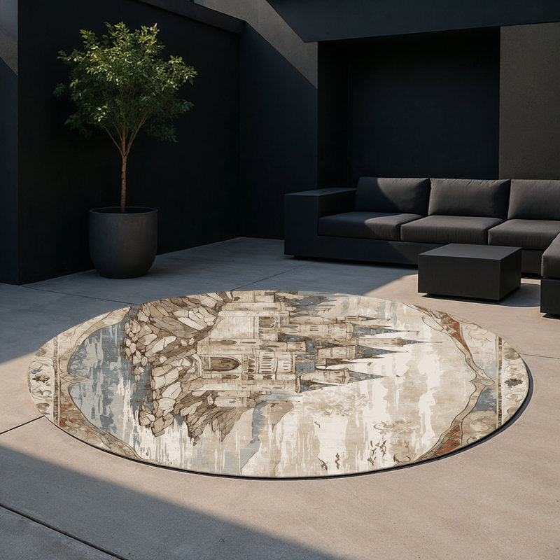 Tapis intérieur et extérieur Loyauté, Rond 5 pi
