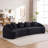 Compression Sponge Sofa Black Curved Modular Sectional-1995866886