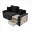 Canapé modulaire moderne avec accoudoirs de rangement, console centrale et coussins moelleux pour un salon confortable-129410153