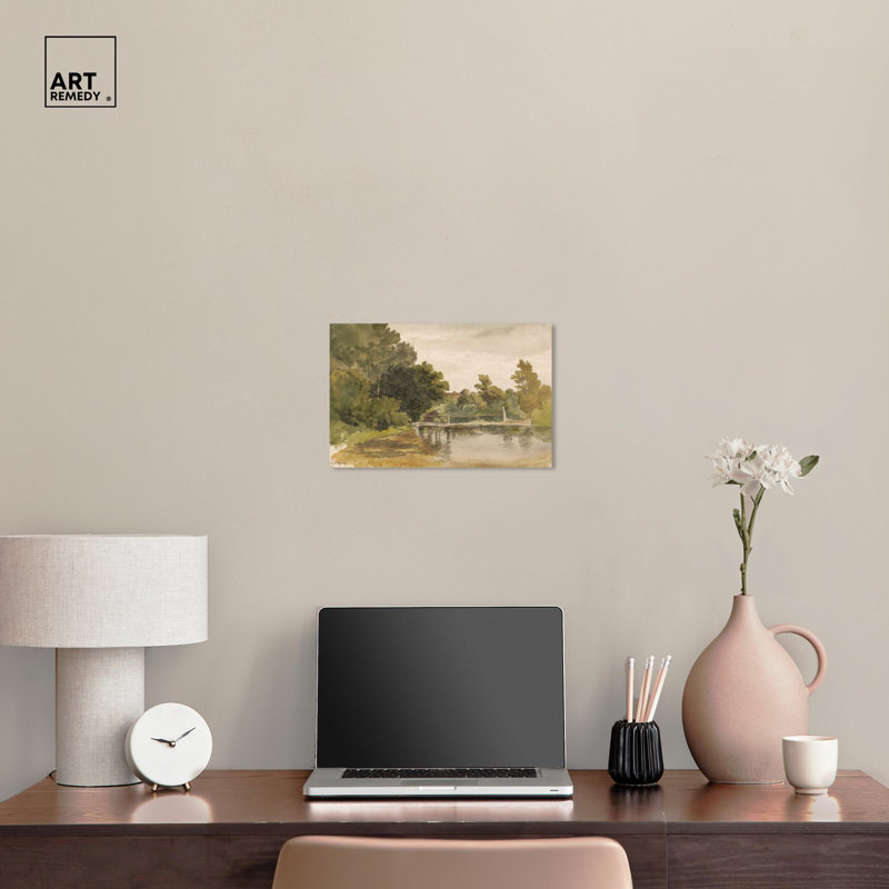 Rustic Landscape Canvas Art in Earth Tones, 15" x 10"