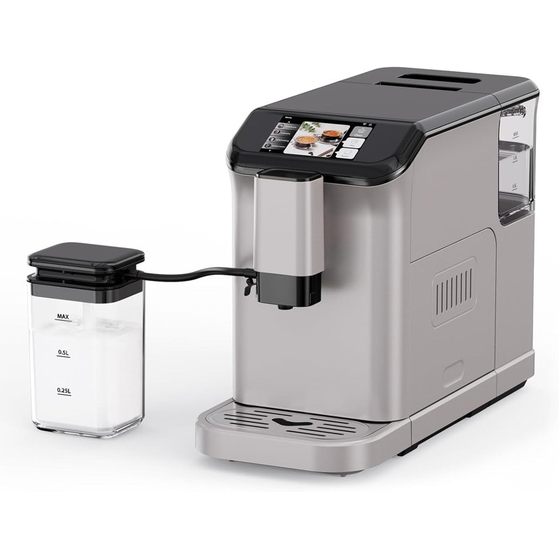 Automatic Espresso Machine, Coffee Machine With Grinder, Espresso Maker With Automatic Milk Frother, 20 Bar Latte Machine, TFT Touch Screen