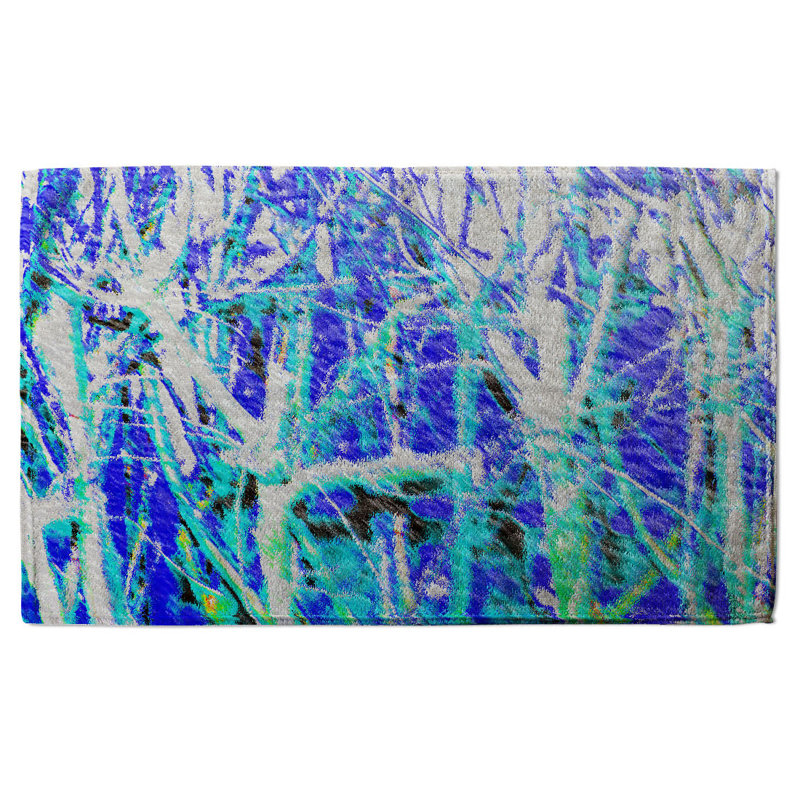 Navkirat Polyester Shower Curtain Set, Blue