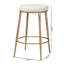 Tabouret de comptoir Baxton Studio Jessa - Tabouret rustique sans dossier avec structure en métal forgé à la main et repose-pieds intégré pour îlot de cuisine ou salon