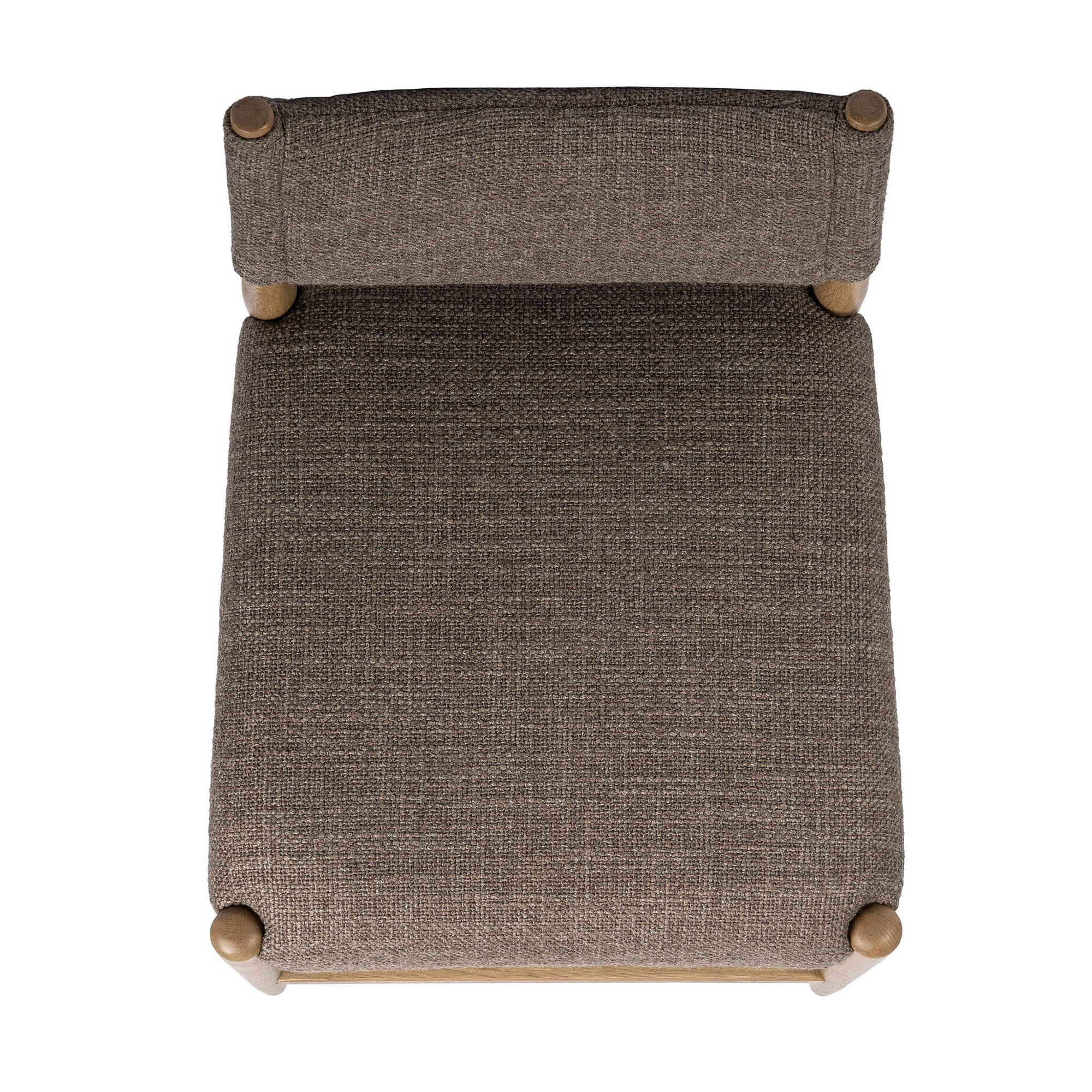 Tara Upholstered Stool, Natural Oak, Saxon Mink