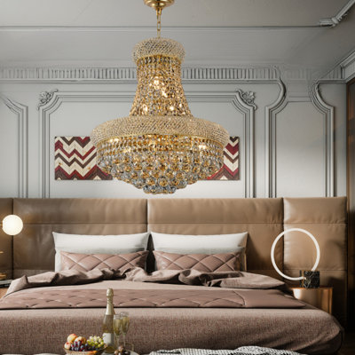 Lustre empire avec accents boule de cristal Montrey Lights