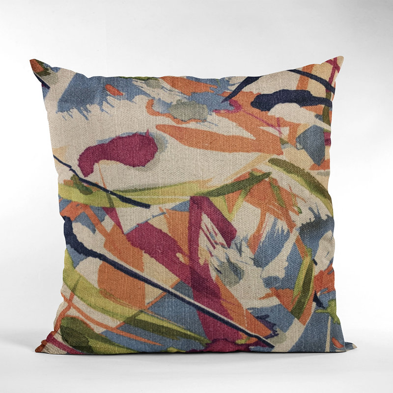 Print Linen Indoor/Outdoor Pillow Cover & Insert, 20" x 20"