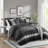 Boulder Striped Microsuede Plush Comforter Set in Farmhouse Style-102217716-102217715