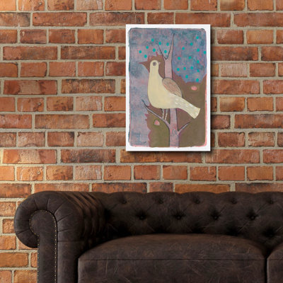 «A Yellow Dove 15» par Maria Pietri, art mural en verre acrylique