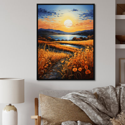 «Vangogh Harvest Time in the Wheat Fields I» par Vincent Van Gogh - peinture sur toile
