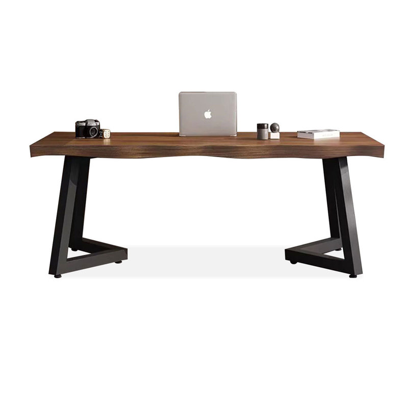 Walnut Rectangular Solid Wood desk, 29.53" H x 70.87" W x 29.53" D