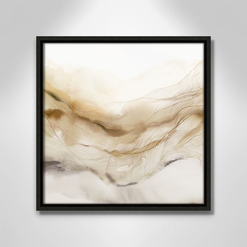«Line Haze I» par Isabelle Z, H 13,5 po x l 13,5 po, Espresso