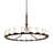 21 - Light Dimmable Wagon Wheel Chandelier