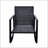 3 Pieces Patio Bistro Set Outdoor Rocking Chair w Blue Cushion for Yard Garden Poolside