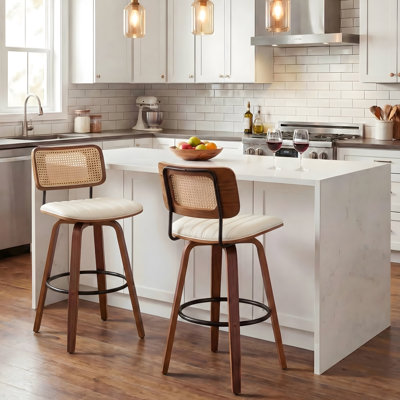 Swivel Upholstered Counter Stool