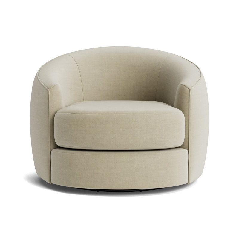 Giselle Full Swivel Chair, Performance Linen - Flax