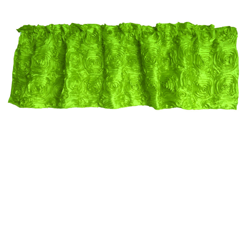Floral Tailored Window Valance, Lime Green, 54" W x 32" L
