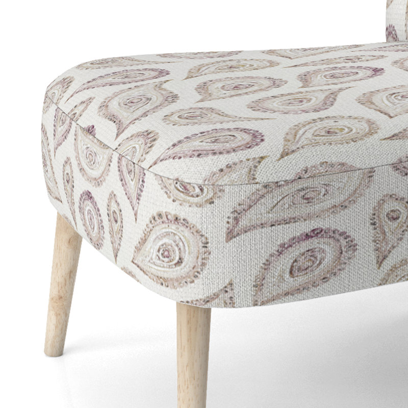Chaise rembourrée French Country Paisley Dreams, Chaise d'appoint sans accoudoirs