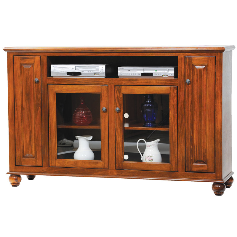 Spoffo Unfinished TV Stand for TVs up to 65", Burnt Red