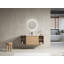 Meuble-lavabo mural 52 po avec lavabo en céramique blanche et tablettes de rangement et 1 porte à fermeture en douceur-840726373