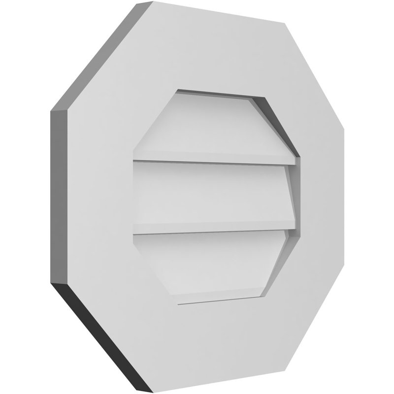 Évent horizontal gondole allongé en surface octogonal Signature, H 16 po x l 18 po x P 1 po