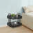 2-Layer Freestanding Half-Clear Acrylic Side Table Storage Rack With 4 Wheels Black-128620837