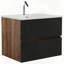 Meuble-lavabo mural avec lavabo et rangement en céramique intégrés-1284509437