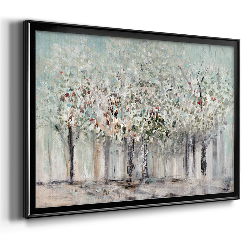 Toile tendue encadrée avec lumière du matin, Noir, H 30 po x l 44 po x P 1,5 po