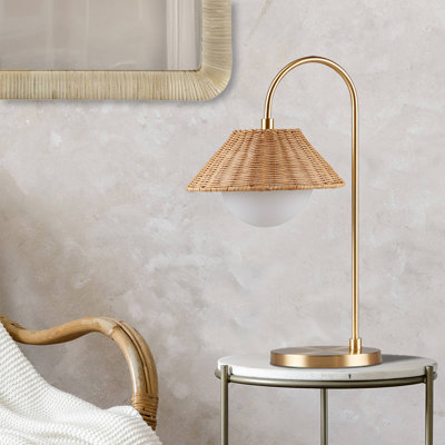 Purington Rattan Weave Shade Table Lamp