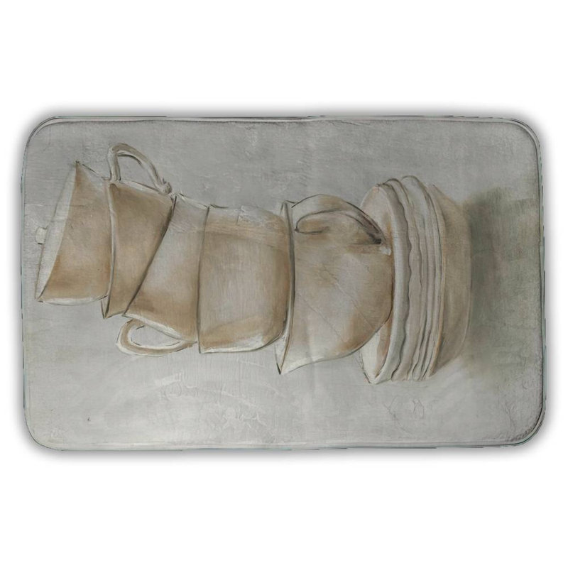 Coffee mugs Bath Mat with Non-Slip Backing - Quick Dry Memory Foam Bathroom Rug - Absorbent - Modern Plush Spa-Style - Machine Washable