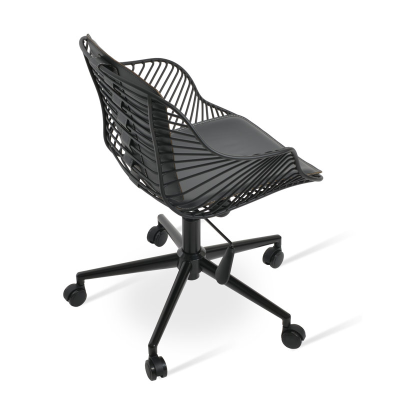 Chaise de travail Zebra, Gris, Noir