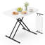 Table pliante avec plateau télé, plateau télé réglable en hauteur de 30 po pour ordinateur portable, table pliable robuste pour petits espaces