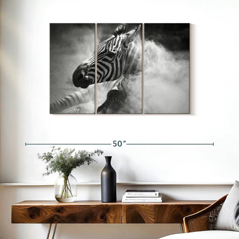 Brampt Dusty Zebra, 24" H x 38" W
