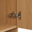 Grande armoire de rangement à lessive de 185,2 po de largeur - grain de bois, tiroirs + tablettes + tringle