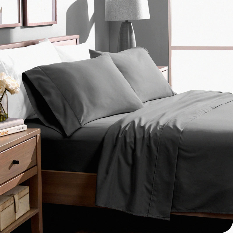 BreathableSoft Microfiber Sheet Set - Deep Pocket - Grey - Luxurious Bedding for Comfort and Style, Twin XL Sheet Set