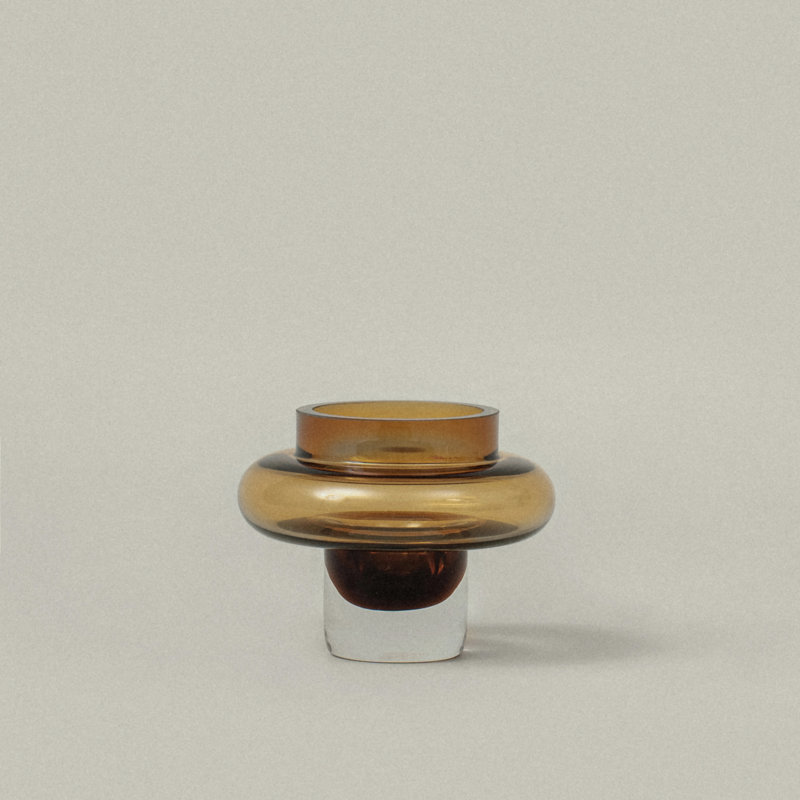 Kandila Tea Light Holder - Dark Amber, Brown