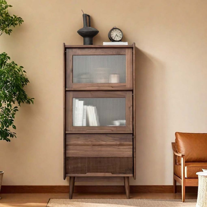 Bibliothèque de rangement en bois massif