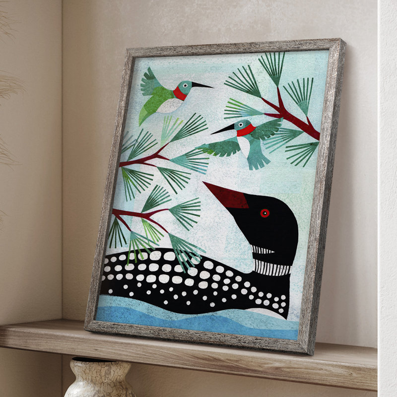 Forest Creatures IX Framed Print - Solid Wood, 11" H x 9" W