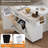 K&K Kitchen Island With Trash Can Storage Cabinet, Kitchen Cart With Drop Leaf, Spice Rack, Towel Rack And Drawer, Rolling Kitchen Island On Wheels With Adjustable Shelf, White-478829732