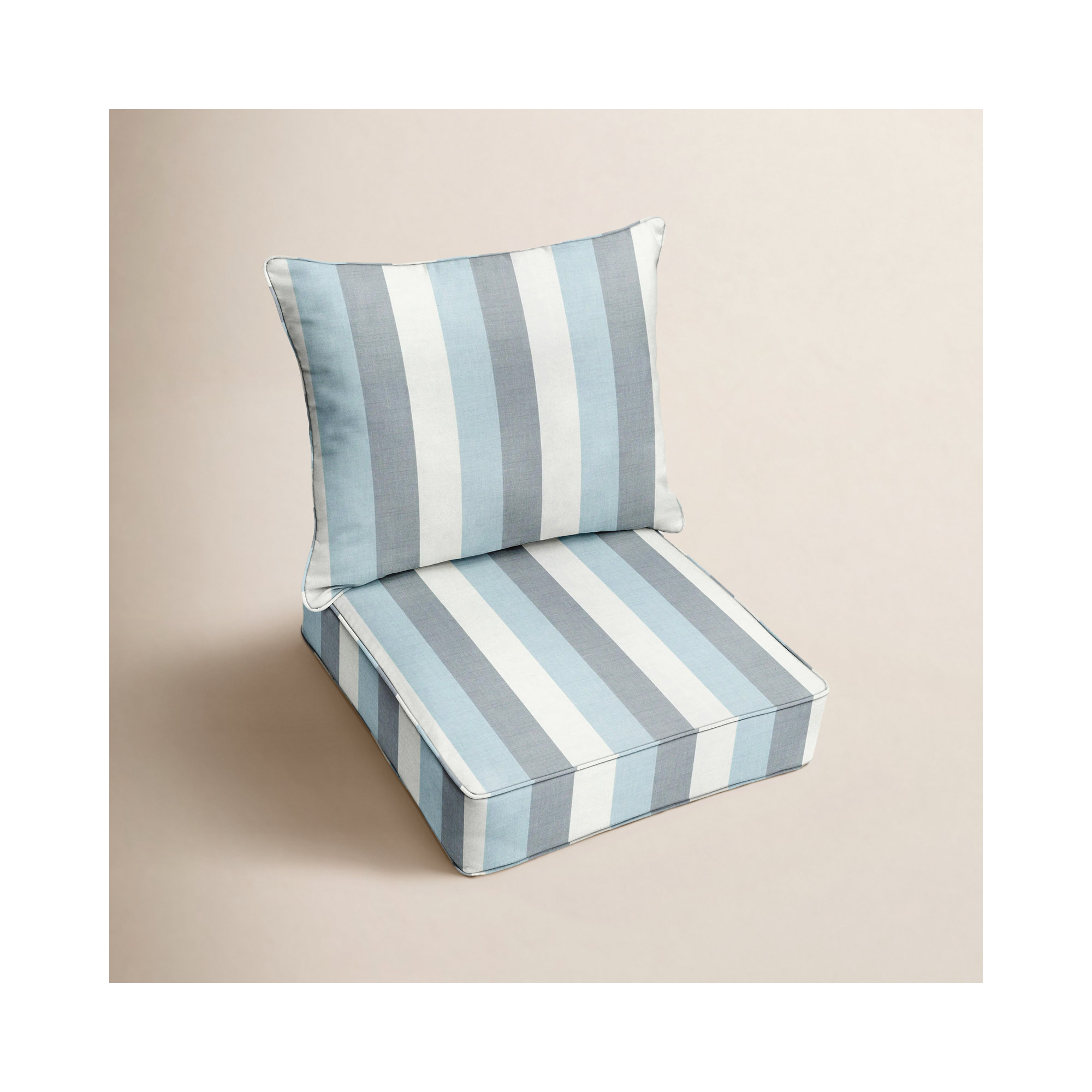 Striped Outdoor Lounge Chair, 27" W x 23" D, Blue Stripe Sunbrella®