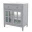 Meuble-lavabo de 30 po avec lavabo en céramique, tablette réglable et plateau basculant, meuble-lavabo avec pieds en bois massif, poignées en métal argenté et charnières à fermeture en douceur, gris-328497653