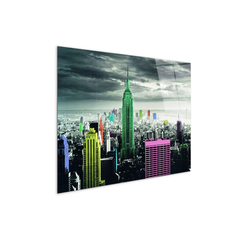 New York, Colour By Art Studio 58×78 Cm CrystalArt Acrylic Material Glass Effect, Frameless Panel, Lightweight Ready To Hang by Art Studio - No Frame Print Set on Plastic / Acrylic