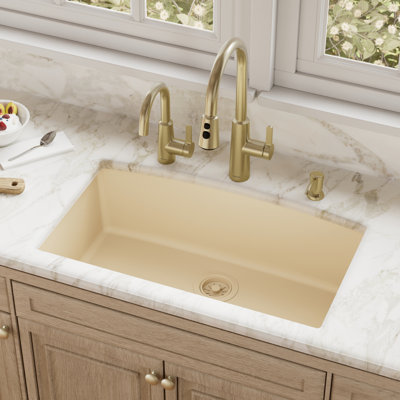 Karran Undermount Quartz Composite 32'' X 19-1/2'' Single Bowl Kitchen Sink