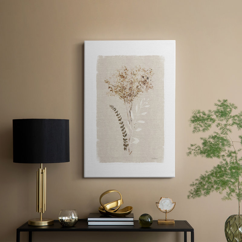 Feuillage séché II - Cavas enveloppés de galerie, H 18 po x l 12 po