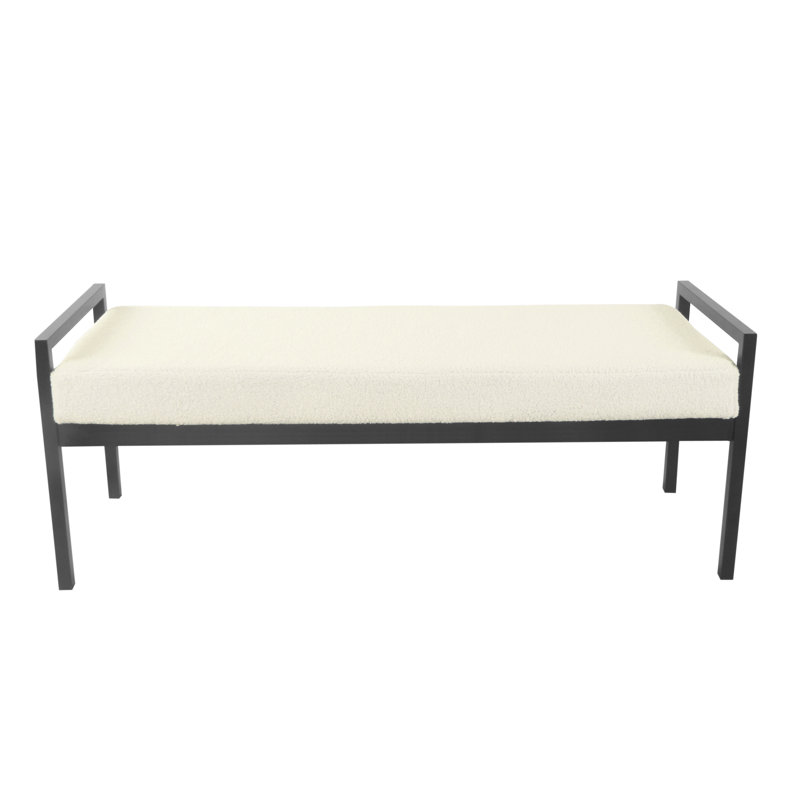 Banc rembourré Loxe, Sherpa crème