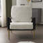 Fauteuil d'appoint rembourré avec pieds en métal doré