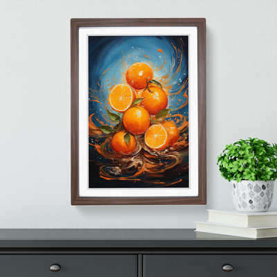 Orange Fruit Symbolism - Single Picture Frame Print on Wood