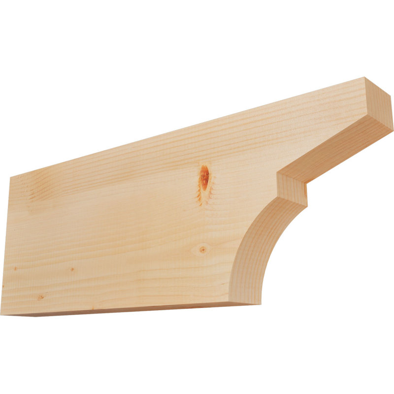 Monterey Smooth Rafter Tail, Douglas Fir, 12" H x 32" W x 3.5" D