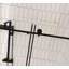 Porte de douche sans cadre Breya avec verre trempé transparent, roues en acier inoxydable et bande de blocage de l'eau-123044259-123044260