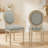 4piece-Upholstered Side Chair king Louis Back Solid Wood Dining Chairs-634067729