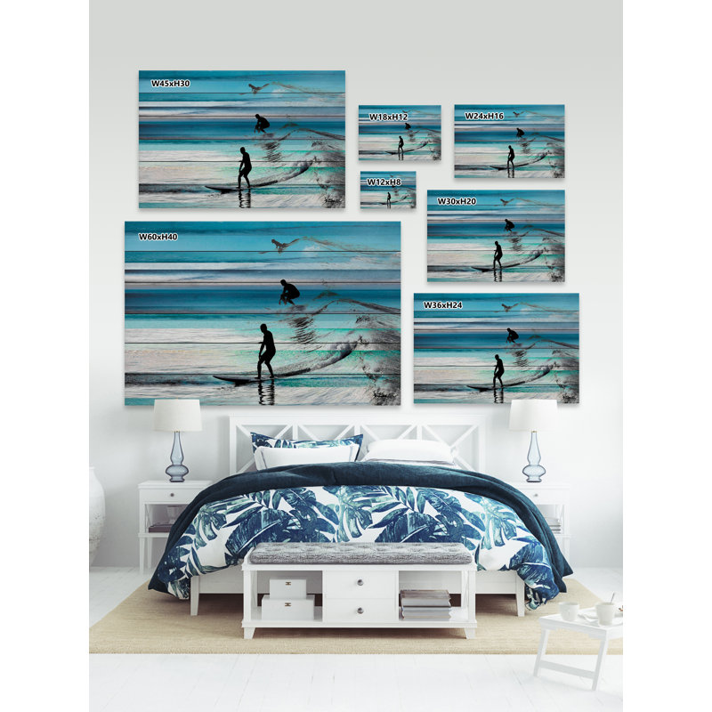 «Wave J saut», reproduction sur bois, H 8 po x l 12 po